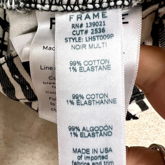 NWT FRAME Le High Straight-Leg Zebra Jeans high rise women’s size 25 cotton - Picture 9 of 9